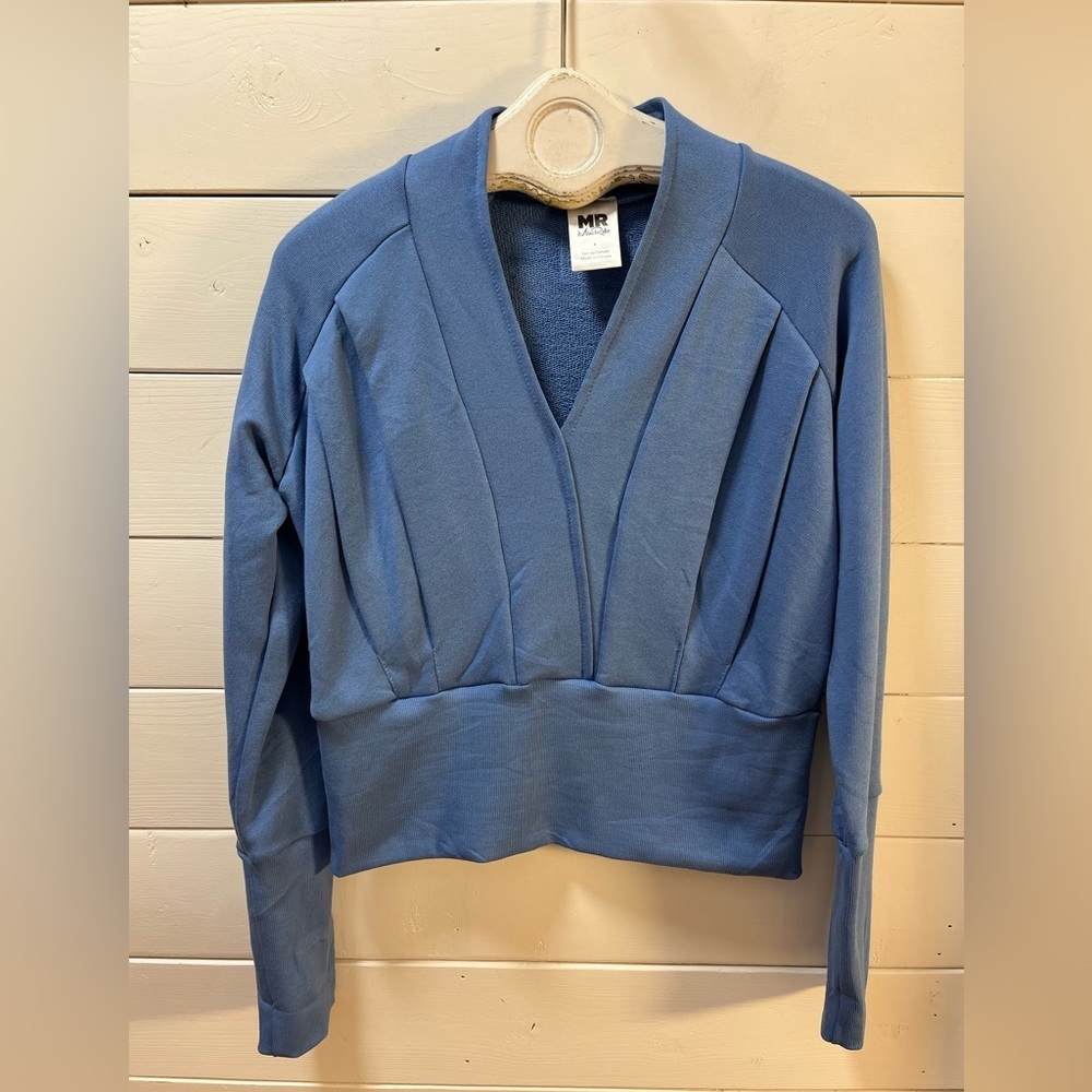 MINI ROBE – Blue Loungewear Top (Size S, NWOT)